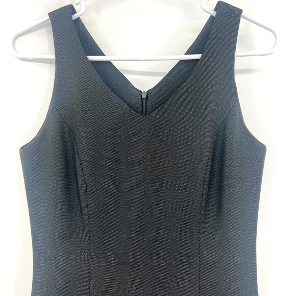 Sunny Names Collection Black Micro Dot V-Neck Dress Womens 6P - Picture 2 of 6